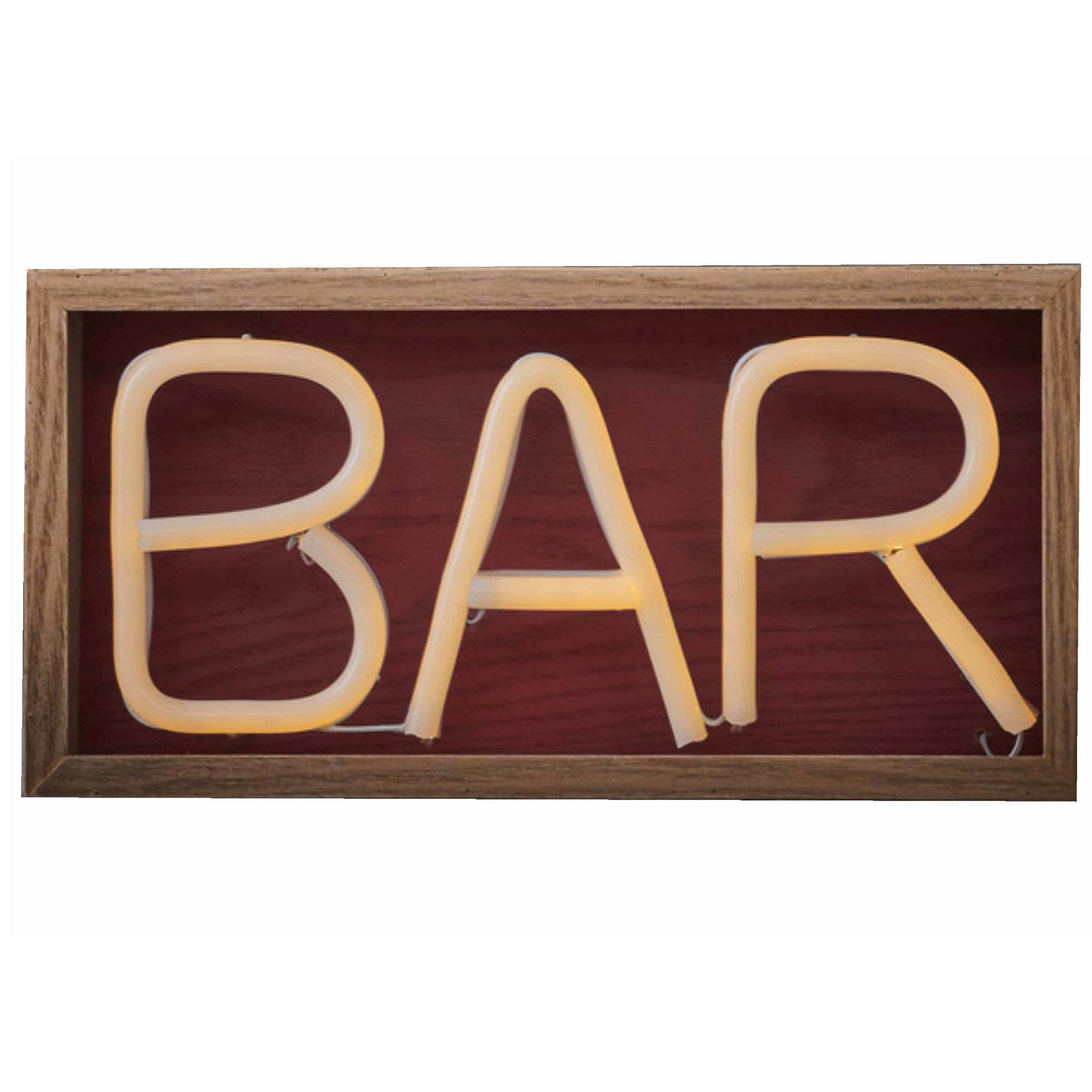 Neon led verlicht kroeg/pub/bar bord BAR 30 cm - Top Merken Winkel